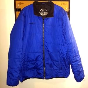 PUFFER JACKET - XL BLUE // Winter Cold Snow Outdoors Coat Warm